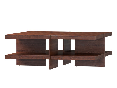 Coffee Table Oak USA 1980s Modelo 3D