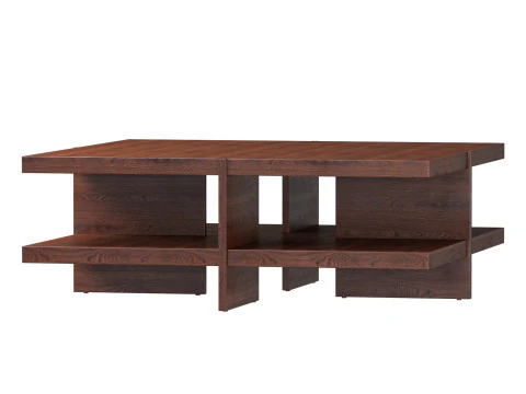 Coffee Table Oak USA 1980s 3D Model