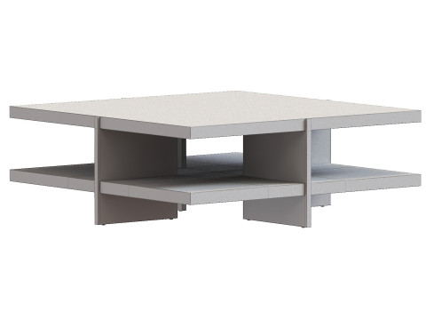 Coffee Table Oak USA 1980s Modelo 3D