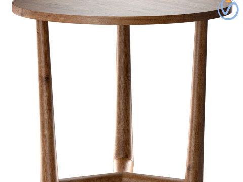 Madame Y End Table Wood Top Up 3D 模型