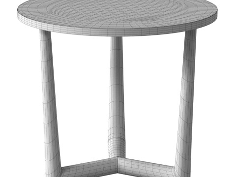 Madame Y End Table Wood Top Up Model 3D