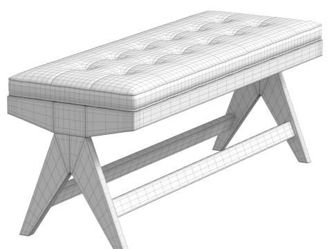 Pierre Jeanneret Bench 1950 Chandigargh 3D 模型