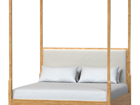 Genevieve Fabric Canopy Bed 3D 모델