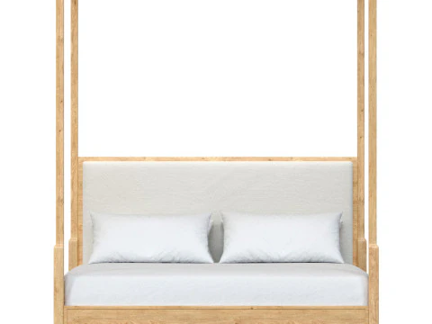Genevieve Fabric Canopy Bed 3D Model