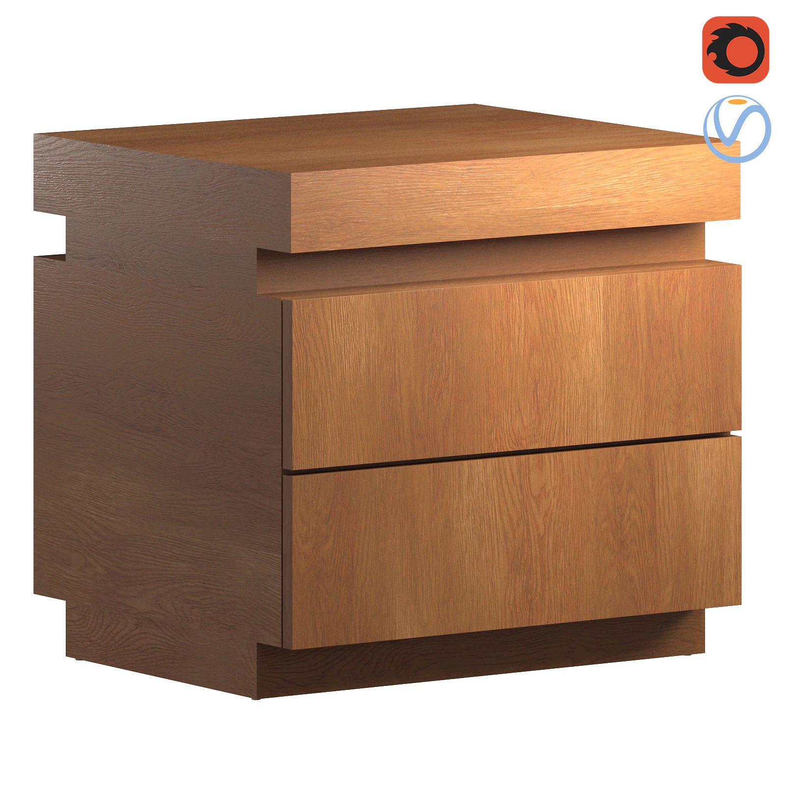 Rose Tarlow Greco Nightstand table 3D Model .c4d .max .obj .3ds .fbx .stl .blend 
