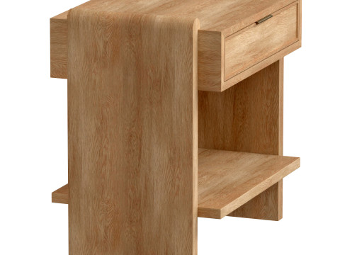 Jin Nightstand wooden table Modelo 3D