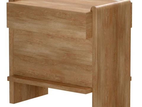 Jin Nightstand wooden table 3D Model