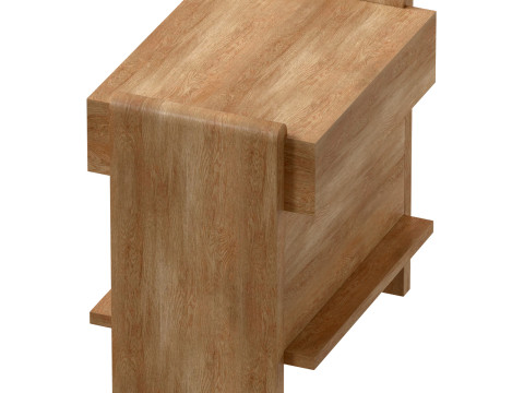 Jin Nightstand wooden table Modelo 3D