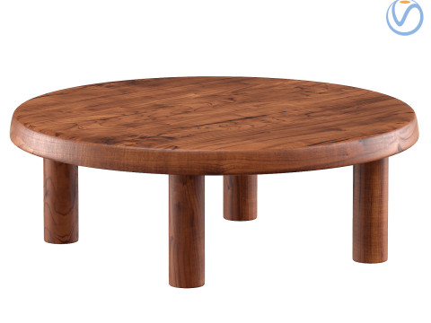 Pierre Chapo Coffee Table T02 M French Oak 1965 3D Модель
