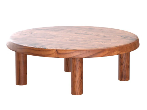 Pierre Chapo Coffee Table T02 M French Oak 1965 3D Model
