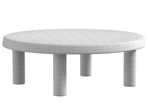Pierre Chapo Coffee Table T02 M French Oak 1965 3D Model