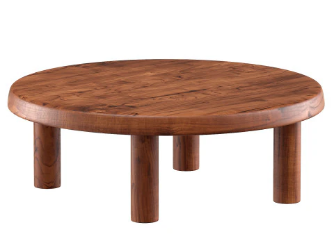 Pierre Chapo Coffee Table T02 M French Oak 1965 3D Model