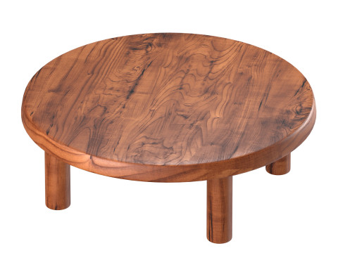 Pierre Chapo Coffee Table T02 M French Oak 1965 Modelo 3D