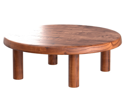 Pierre Chapo Coffee Table T02 M French Oak 1965 Modelo 3D