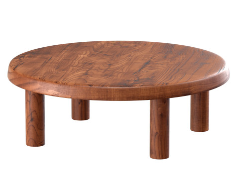 Pierre Chapo Coffee Table T02 M French Oak 1965 Modelo 3D