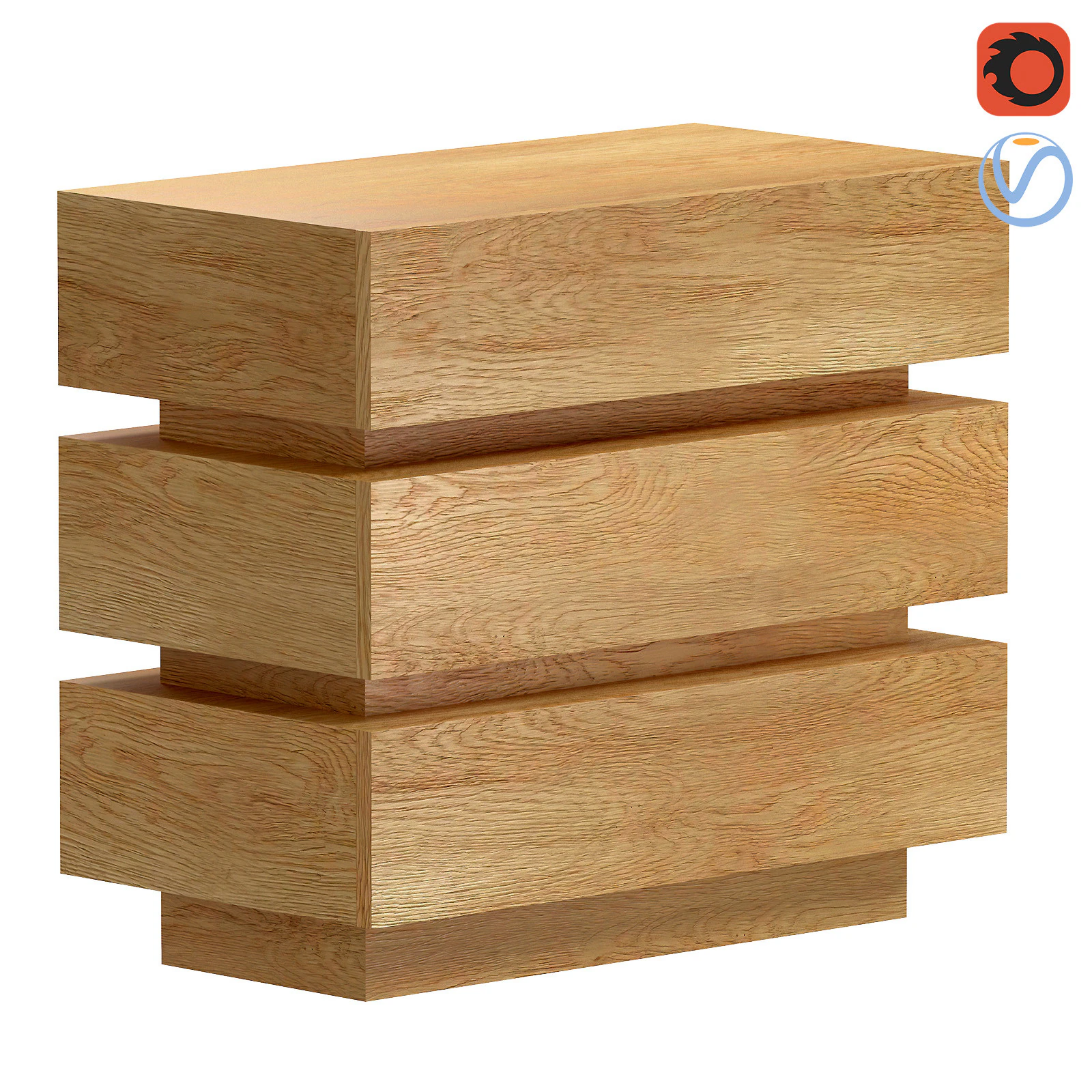 Coffre empil&eacute; Lawson-Fenning Modèle 3D .c4d .max .obj .3ds .fbx .stl .blend 