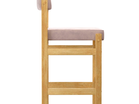 Espasso Tiao Wooden Bar Stool 3D Модель