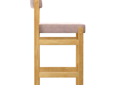 Espasso Tiao Wooden Bar Stool 3D Model