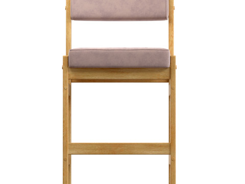 Espasso Tiao Wooden Bar Stool 3D Модель