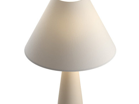 Polar White Cement Table Lamp Modelo 3D