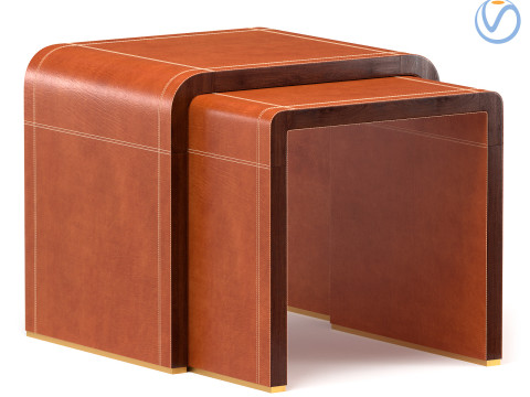 Ralph Lauren Dalton Nesting End Tables 3D मॉडल