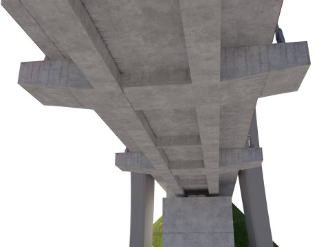 Cable-stayed suspension bridge with arch structure Modelo 3D
