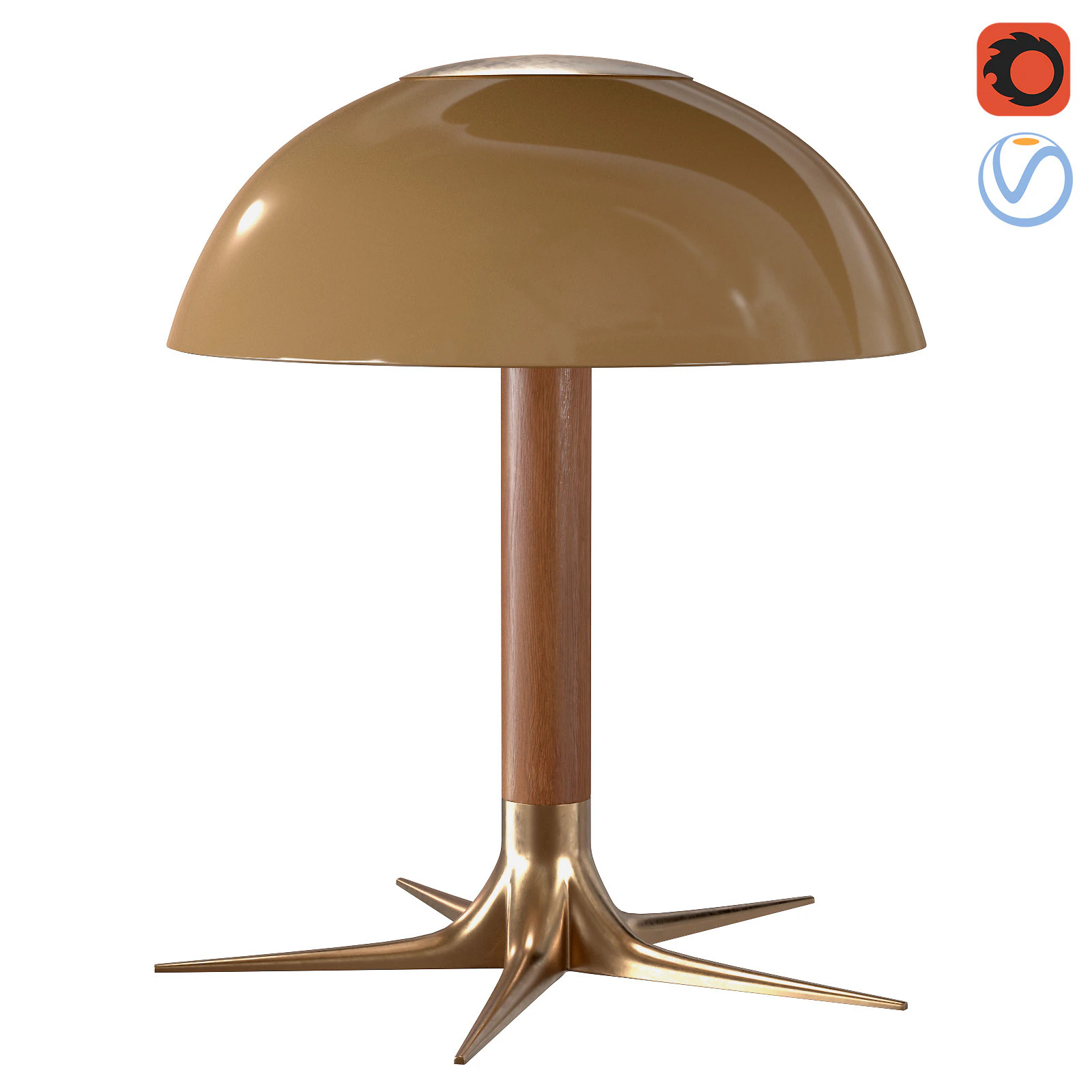 The Laddi Led Table Lamp 3D Model .c4d .max .obj .3ds .fbx .stl .blend 