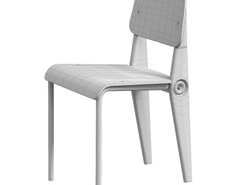 Cafeteria no 300 chair 1950 retro Modello 3D