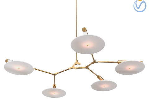 5-Light Branching Disc By Lindsey Adelman Model 3D