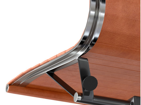 Herman Miller Eames Brown Cognac Leather Office Chair Modello 3D