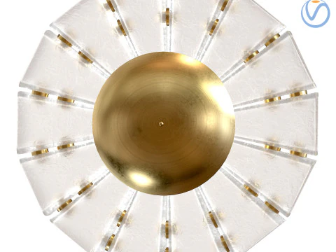 Polaris Lampada da parete ad incasso Bianco Luce Modello 3D