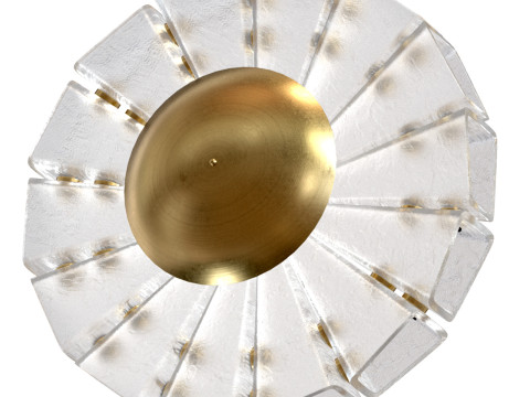 Polaris Flushmount wall sconce Bianco Light 3D Model