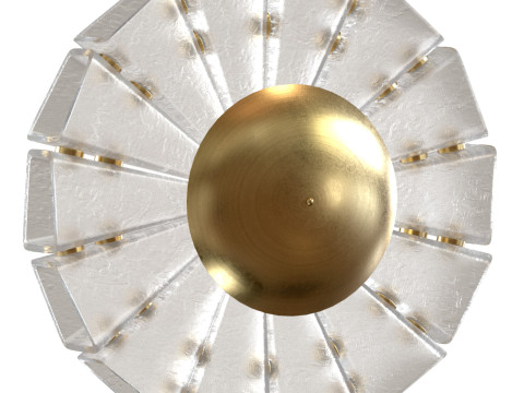 Polaris Flushmount wall sconce Bianco Light 3D Model