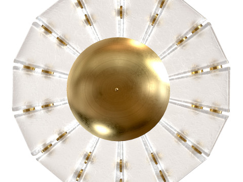 Polaris Flushmount wall sconce Bianco Light 3D Model