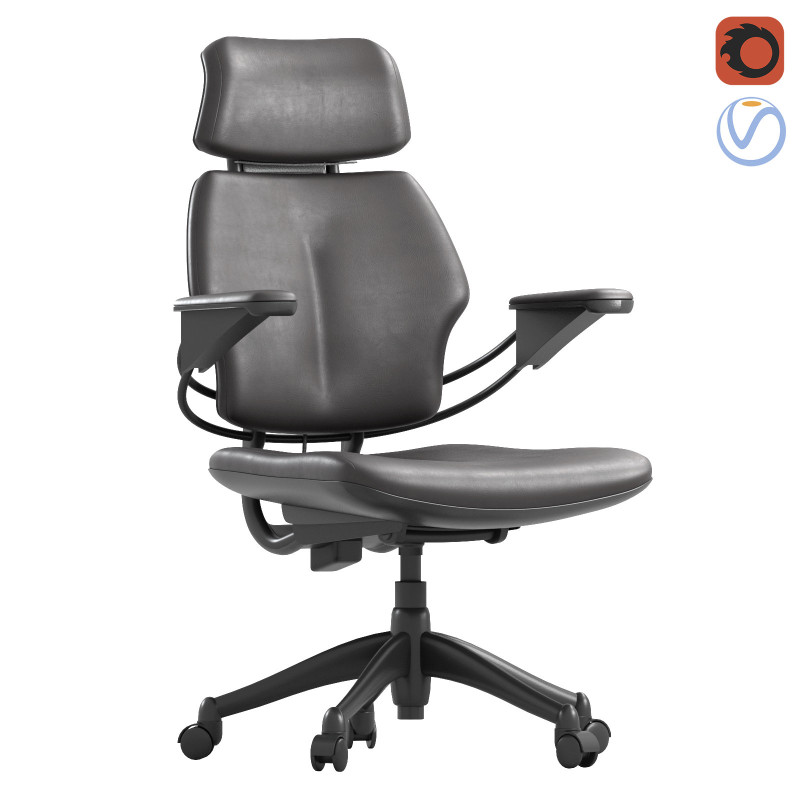 Humanscale Freedom Chair with Headrest 3D 모델 .c4d .max .obj .3ds .fbx .stl .blend