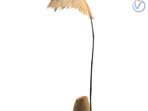 Luxury Handcrafted Ishigaki Sculpture Lamp Sand 3D Model