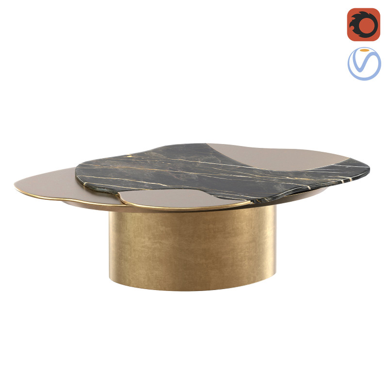 Vincenzo De Cotiis bronze Coffee Table 3D Model .c4d .max .obj .3ds .fbx .stl .blend