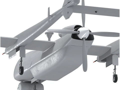 UAV Heron TP Israel Aerospace Industries drone 3D Model