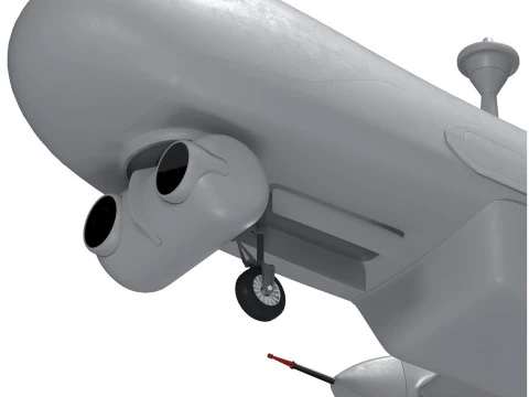 UAV Heron TP Israel Aerospace Industries drone 3D Model