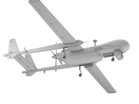 UAV Heron TP Israel Aerospace Industries drone 3D 模型