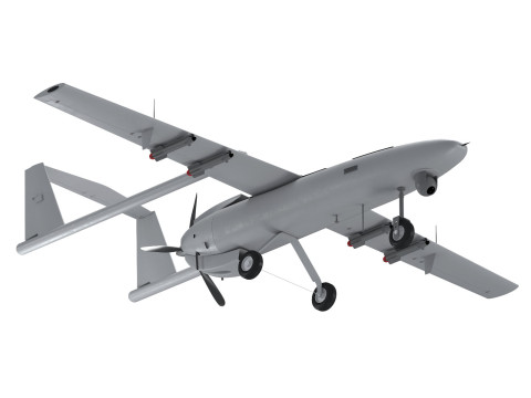 Iranian Drone Mohajer-6 Grey 3D Модель