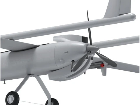 Iranian Drone Mohajer-6 Grey 3D Model