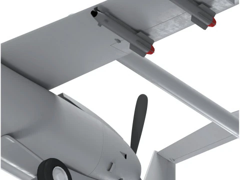 Iranian Drone Mohajer-6 Grey 3D Model