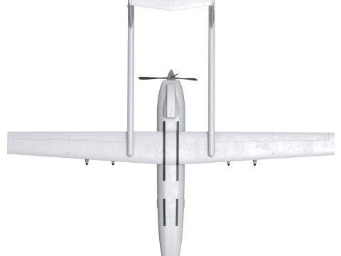 Iranian Drone Mohajer-6 Grey 3D Модель