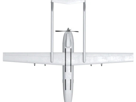 Iranian Drone Mohajer-6 Grey 3D Model