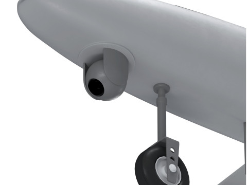 Iranian Drone Mohajer-6 Grey 3D Модель