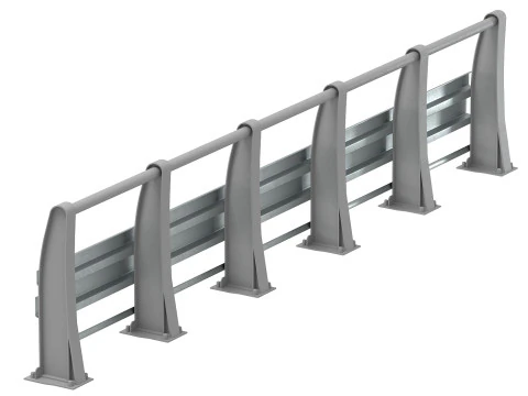 Road metal fence construction kit 01 3D Model
