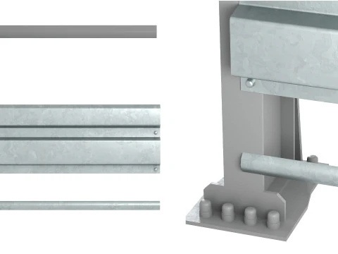 Road metal fence construction kit 01 3D Model