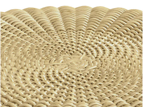 Pouf rotondo beige California Modello 3D