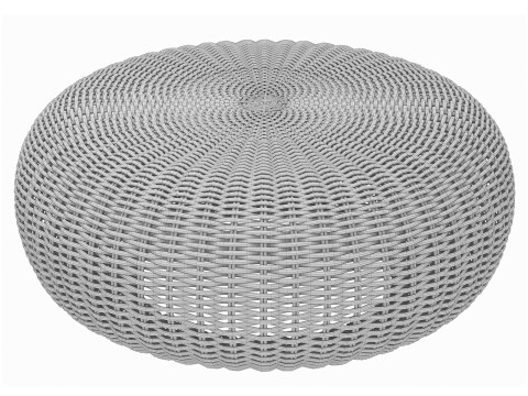California beige round pouf 3D Model